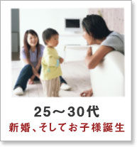 25～30代　結婚そしてお子様誕生